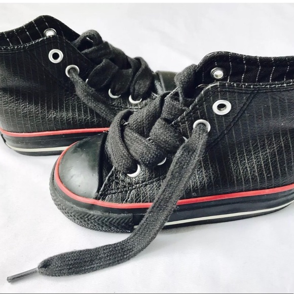 Converse All Star High Top Pin Stripe Black 5 - Picture 2 of 5